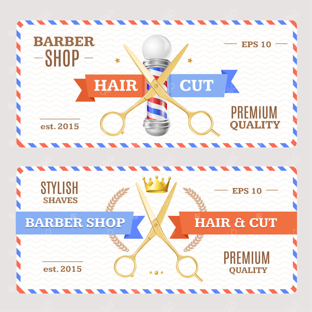 بنرها و بروشورهای آرایشگاه مردانه - افقی.