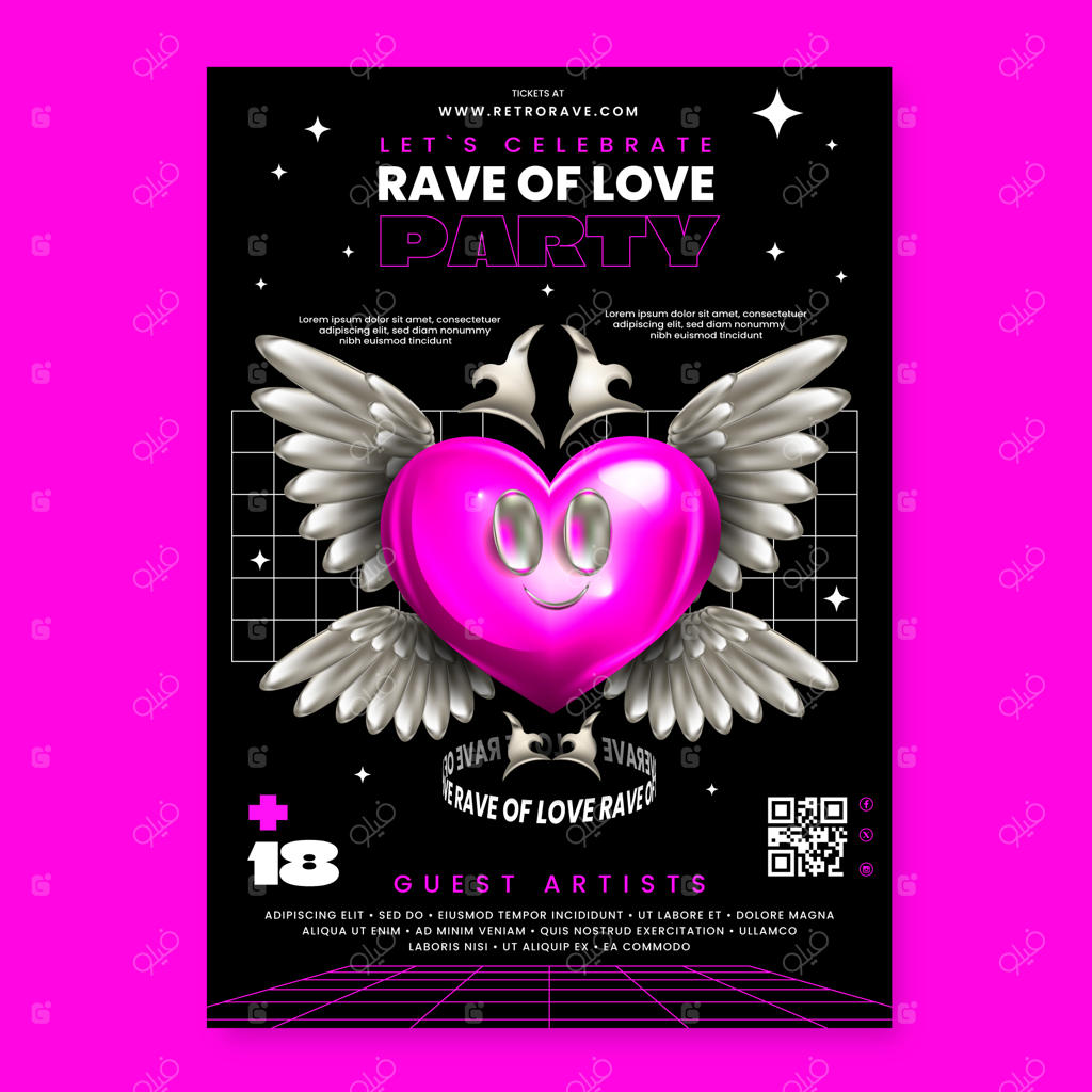 قالب طراحی پوستر آینده نگرانه کلاسیک