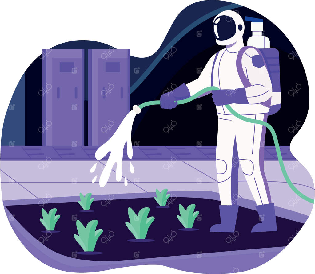 تصویرسازی به سبک تخت از باغ فضایی