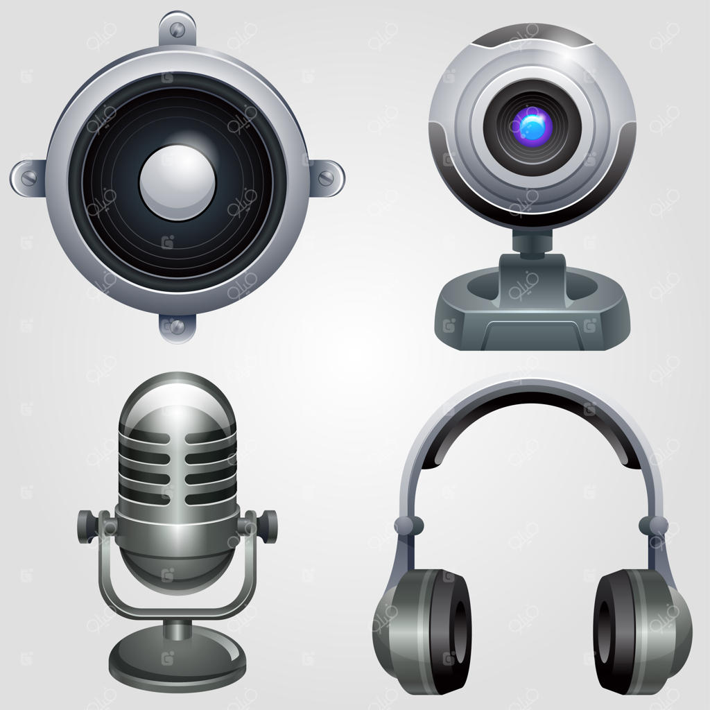 مجموعه آیکون تجهیزات پیشرفته: دستگاه‌های تکنولوژی و الکترونیک