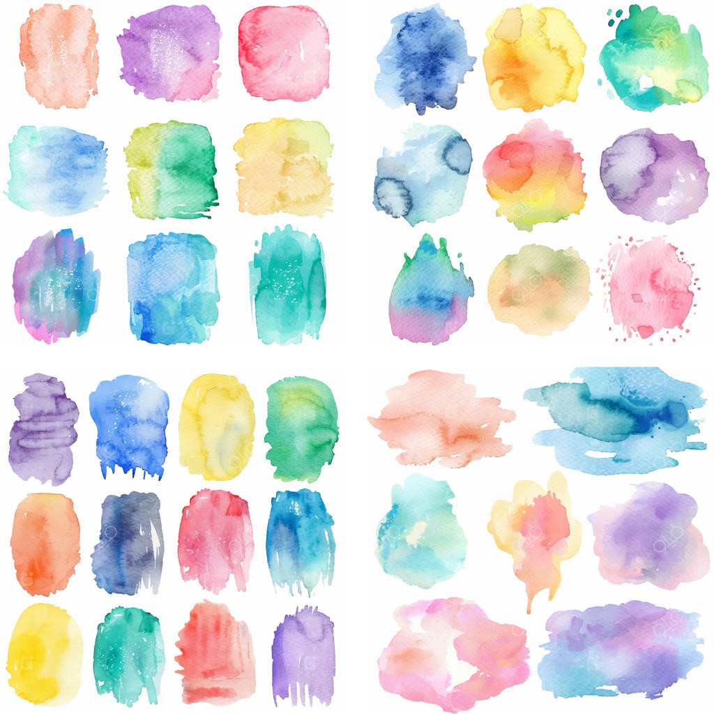 لکه و پاشش جوهر رنگارنگ، رد قلم پاستلی زبر با افکت آبرنگ خلاقانه