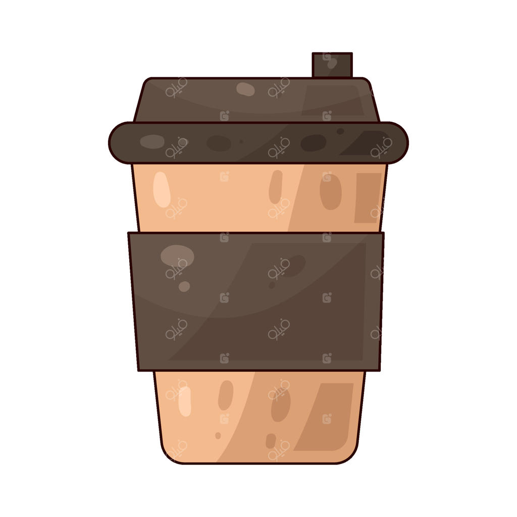 تصویرسازی لیوان قهوه بیرون‌بر