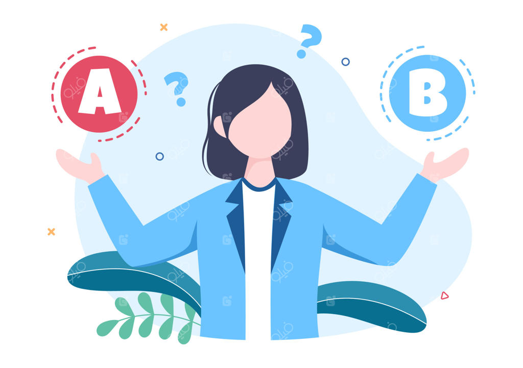 مسیر موفقیت خود را انتخاب کنید؛ تصویری از فلش‌های مختلف با گزینه‌های بله یا خیر، درب با علامت سوال