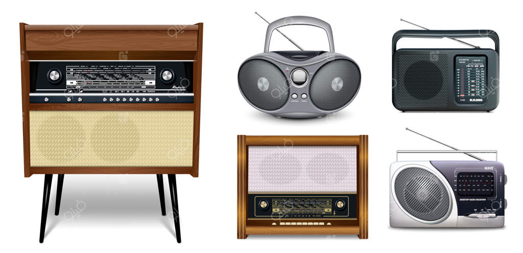 مجموعه وکتور رادیو نوستالژی