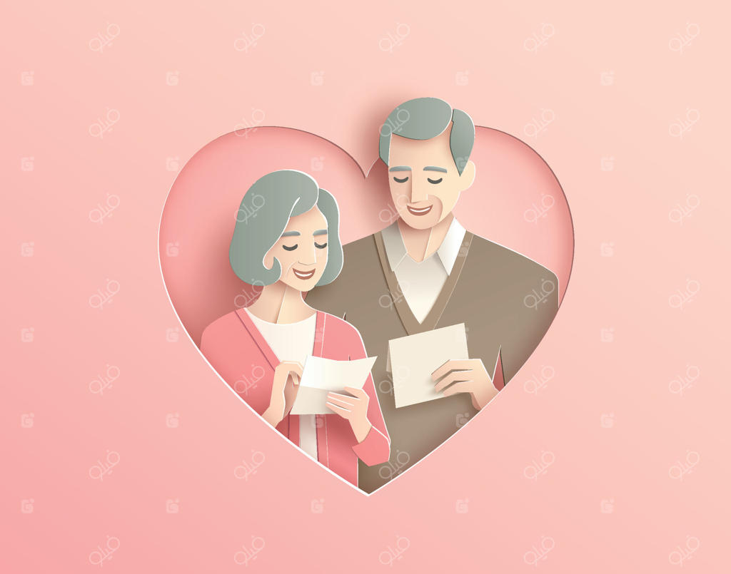 عشق و روز ولنتاین: زوج‌های عاشق بالای پنجاه سال در قاب قلبی‌شکل