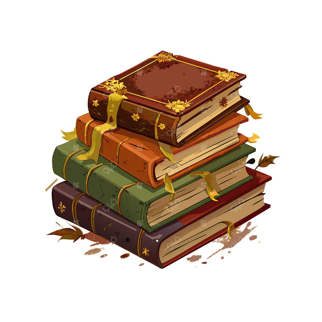مفهوم تصویرسازی وکتور از انباشت کتاب‌ها