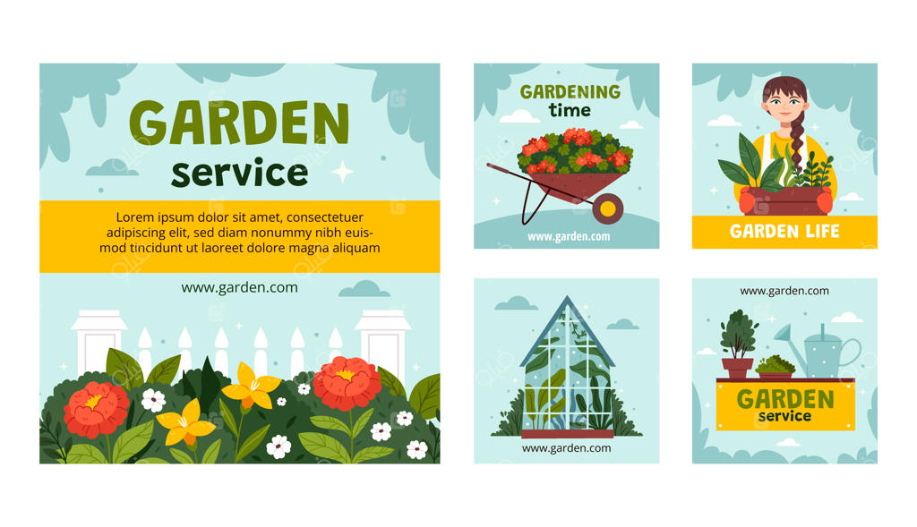 الگوی طراحی دست‌کشیده باغبانی