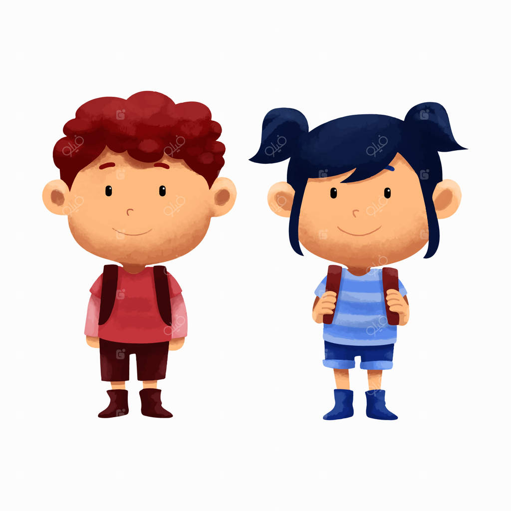 شخصیت‌های بامزه کودکان آبرنگی برای بازگشت به مدرسه