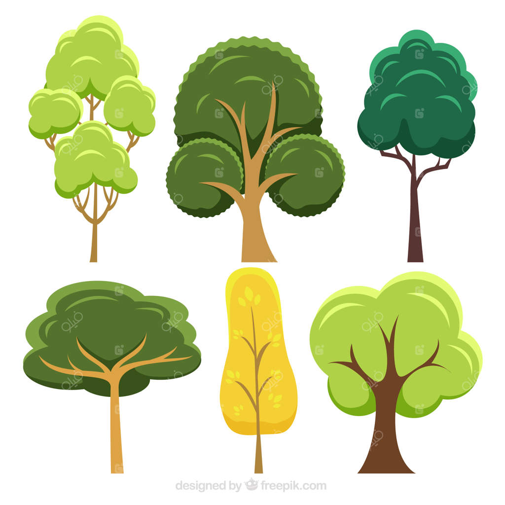 مجموعه درخت‌ها به سبک تخت