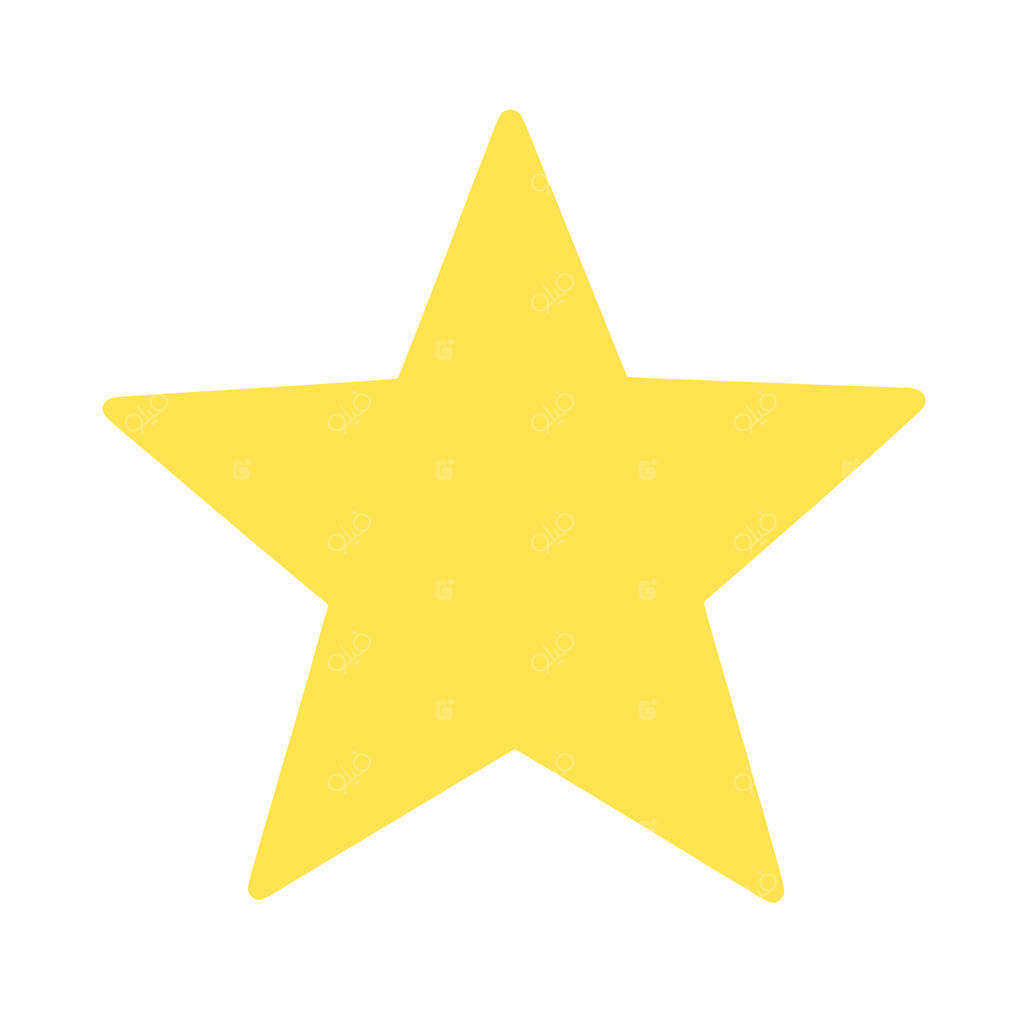 تصویرسازی وکتور ستاره با سبک کارتونی