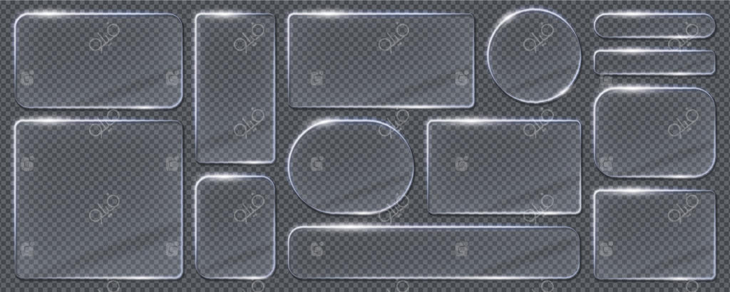 قاب‌ها و کادرهای شیشه‌ای سه‌بعدی واقع‌گرایانه