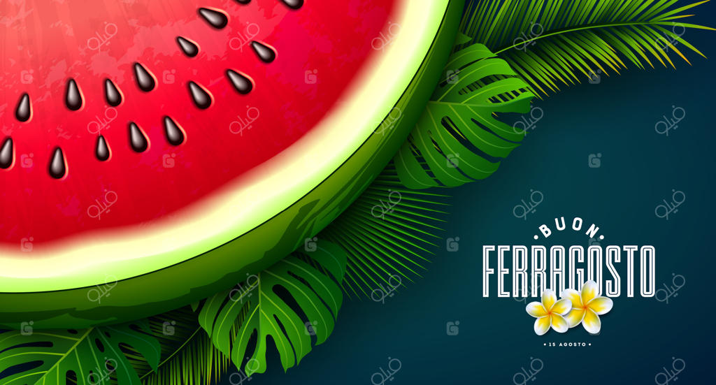 جشن گرفتن بئون فرراگوستو با هندوانه و سرگرمی های حرفه‌ای وکتور