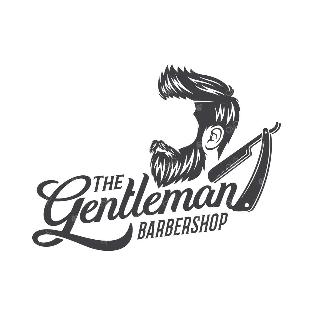 طراحی لوگو و تصویرسازی مرد ریش‌دار