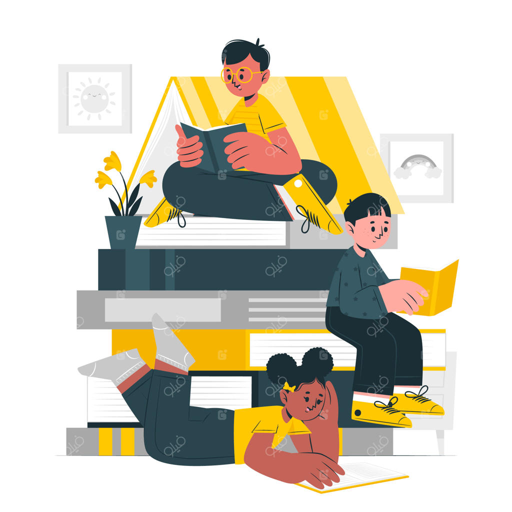 تصویرسازی مفهومی خواندن کودکان