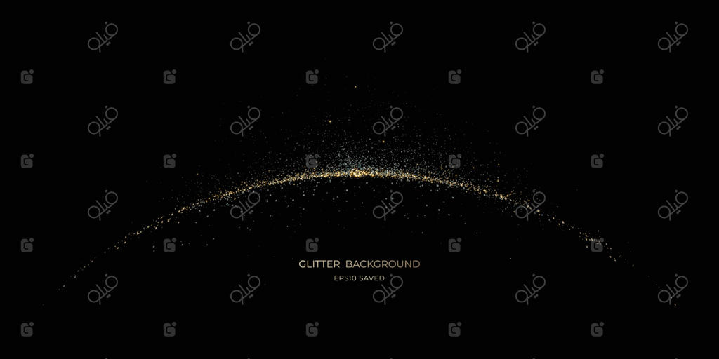 نور طلایی غبار ستاره‌ای، پس‌زمینه‌ی درخشان