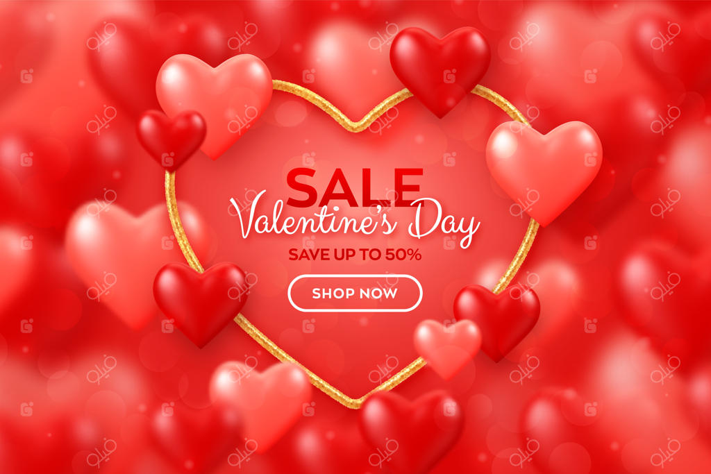 بنر حراج ویژه روز ولنتاین مبارک