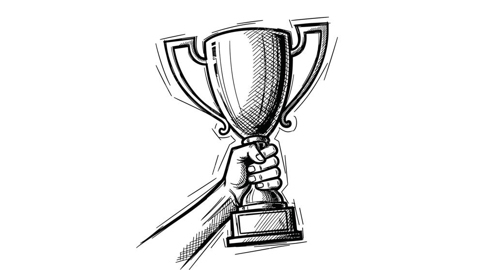 دست پیروز و جام قهرمانی؛ نماد موفقیت، دستاورد و کسب جایزه