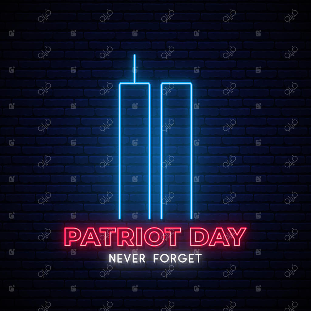 تابلو نئون برج‌های دوقلو.