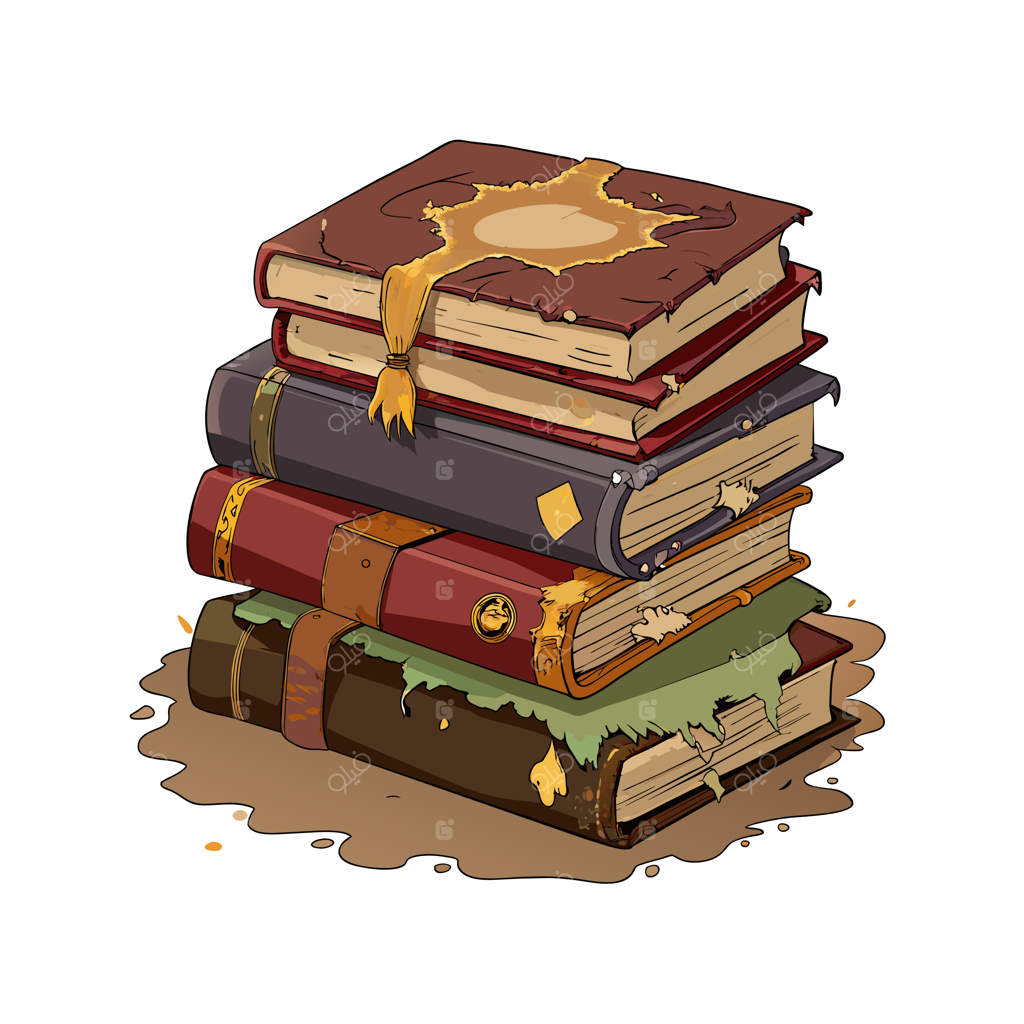 مفهوم تصویرسازی وکتوری از چیدمان کتاب‌ها