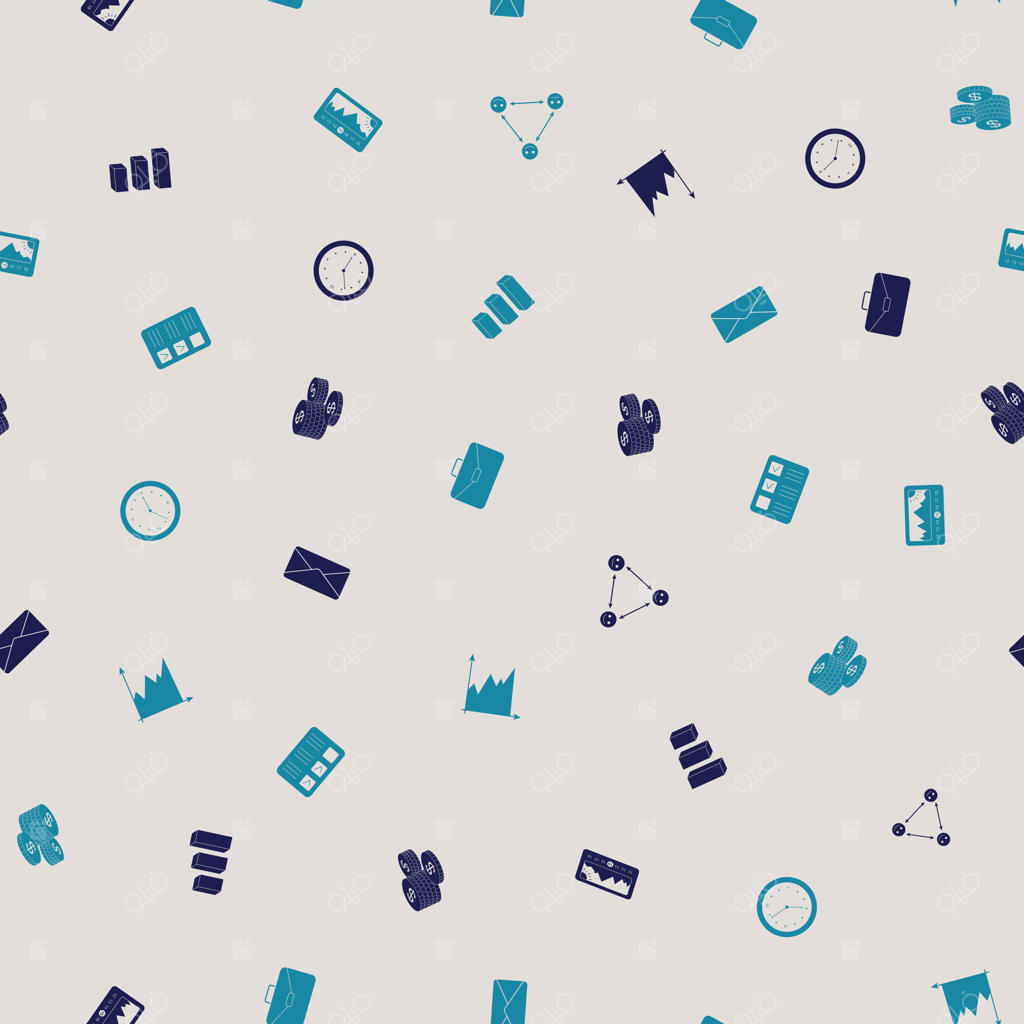وکتور پس‌زمینه پترن بدون درز با موضوع اداری و تجاری