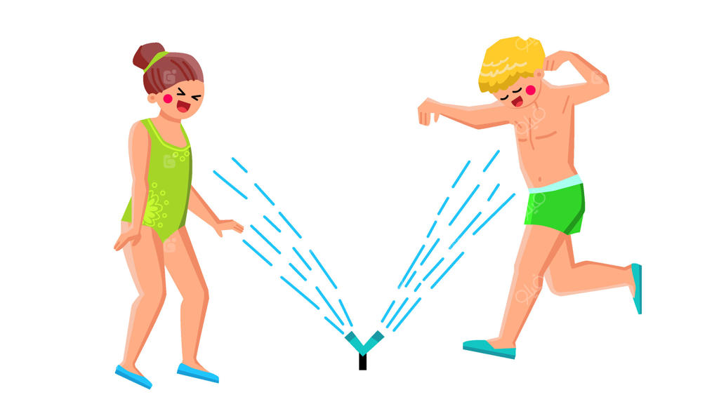 برداشتی از کودک و فواره آب باغچه