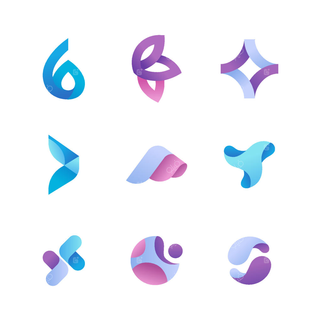 مجموعه الگوهای لوگو انتزاعی