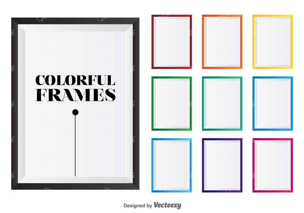 قاب‌های عکس وکتور رنگارنگ