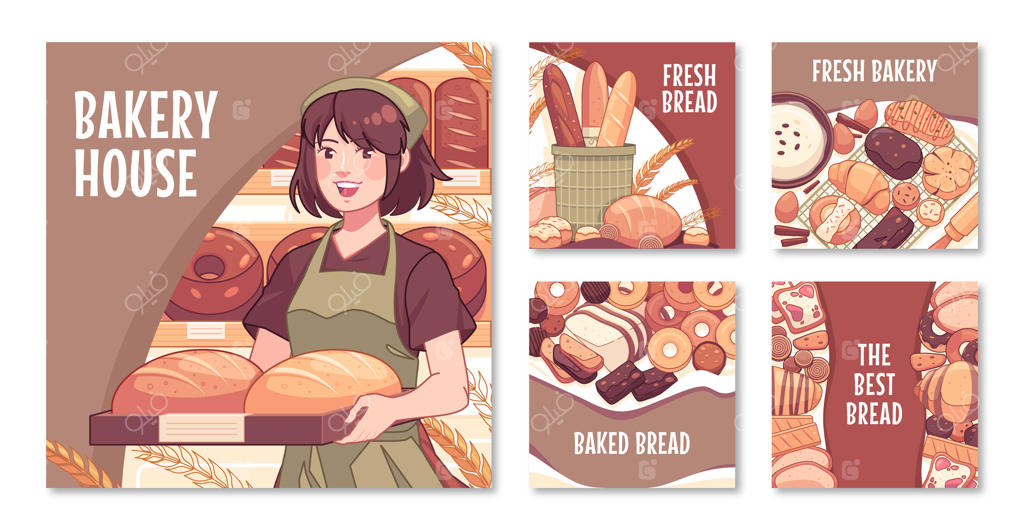 قالب پست اینستاگرام برای نانوایی