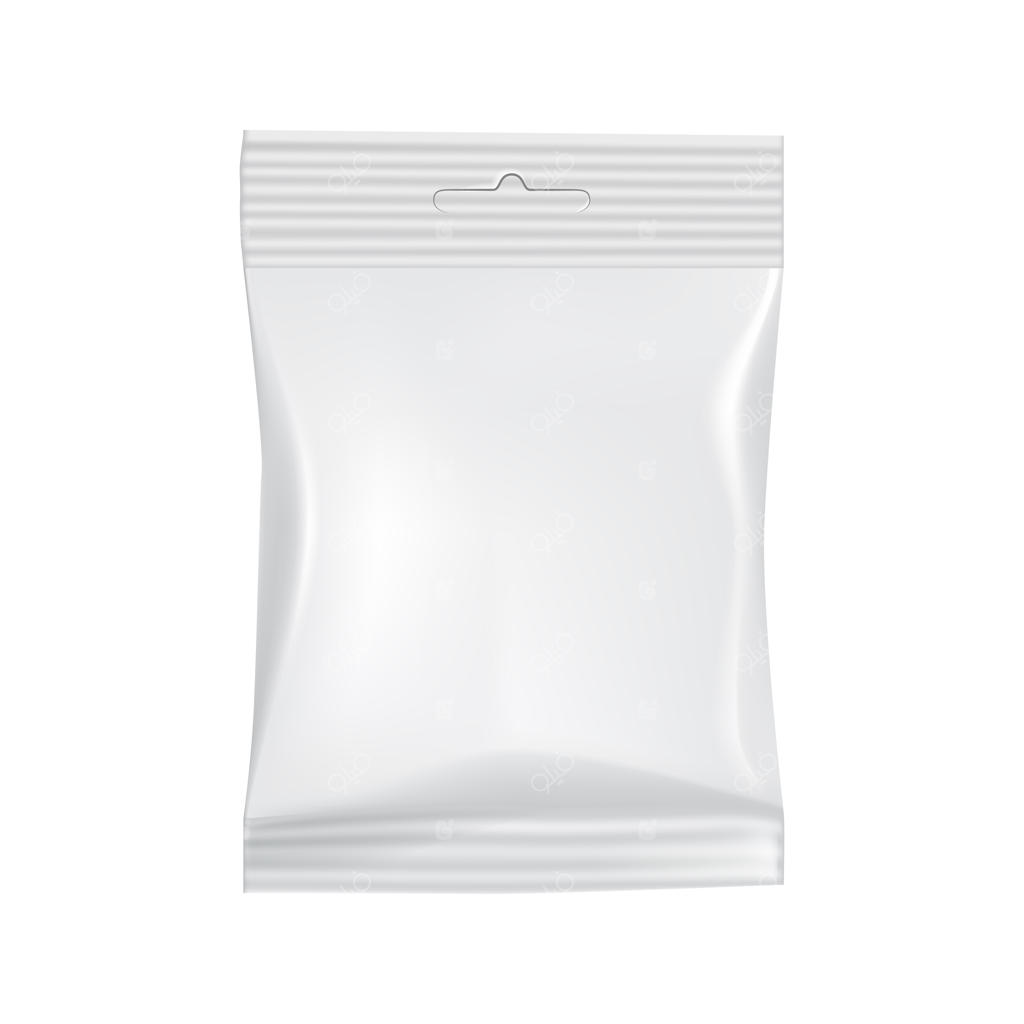 قالب بسته‌بندی خالی در پس‌زمینه سفید.