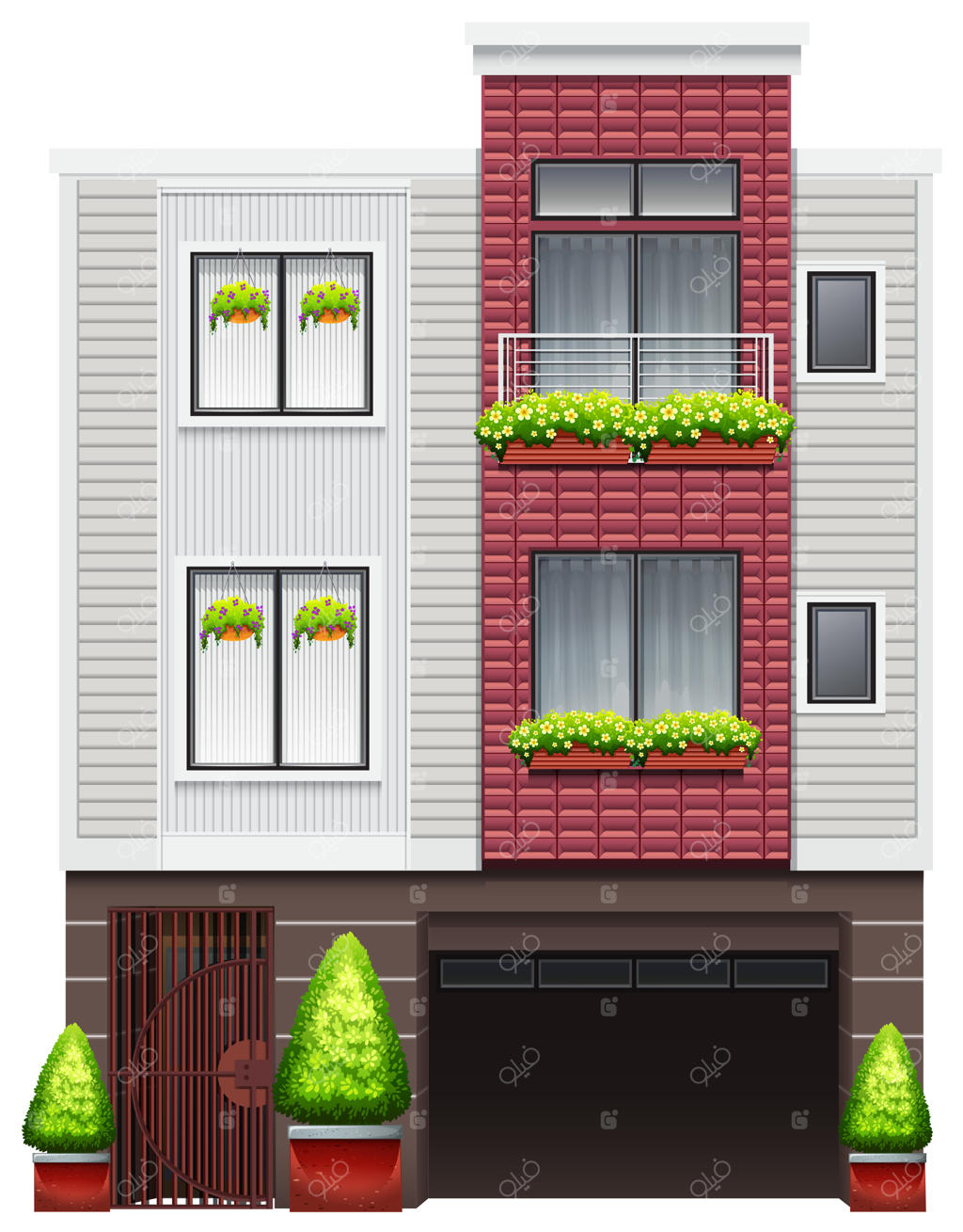 یک ساختمان بزرگ تجاری