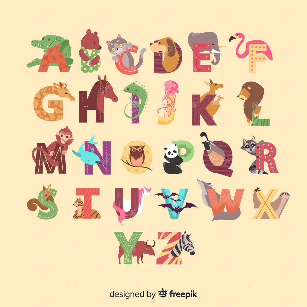 الفبای حیوانات از الف تا ی به تصویر کشیده شد