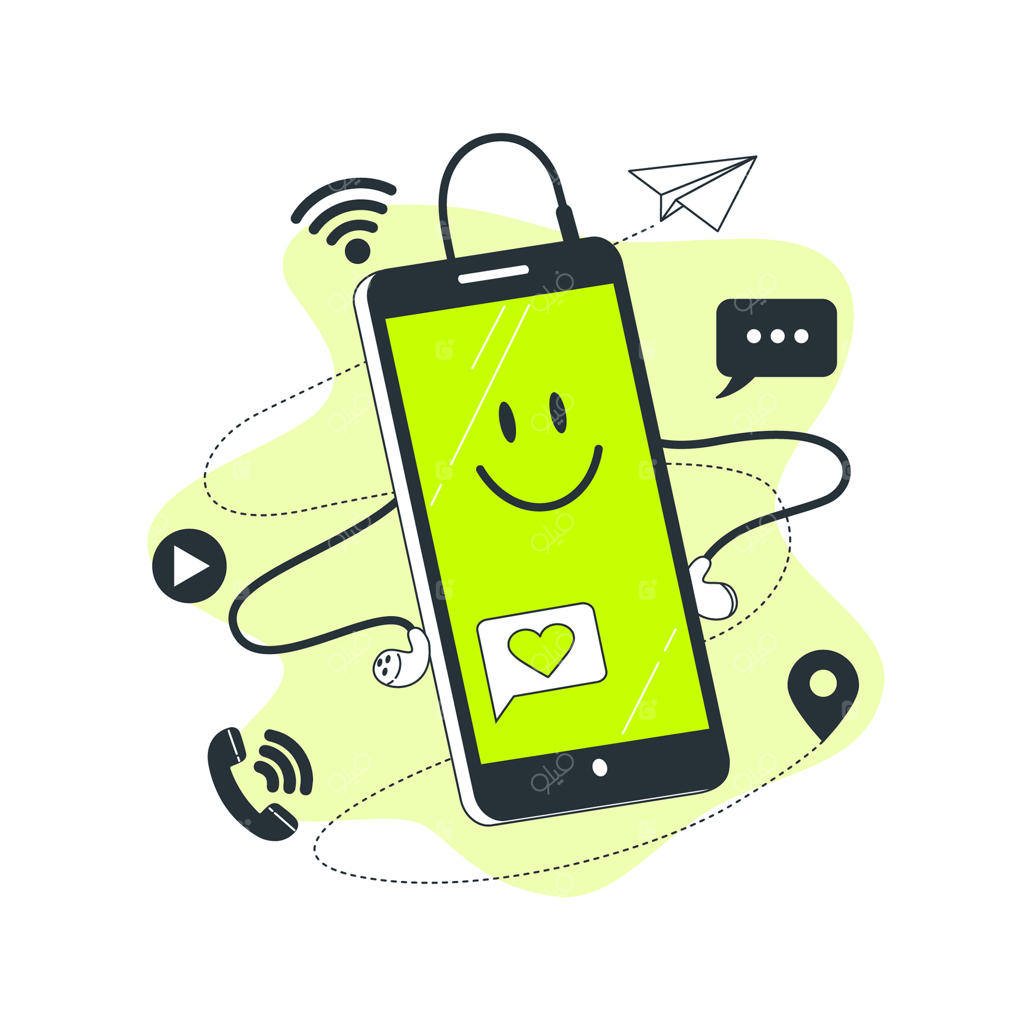 تصویرسازی مفهوم تلفن هوشمند