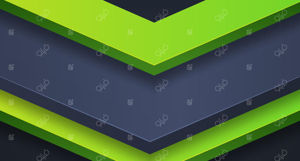 پس‌زمینه بازی تیره، فلز سبز آینده‌نگر برای پخش زنده و ارائه‌های مرتبط با بازی و تکنولوژی.