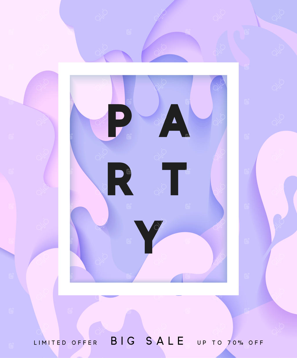 پس‌زمینه‌ی روشن تابستانی با سبک نقاشی مبهم کاغذی. پوستر تابستان. تصویرسازی برداری