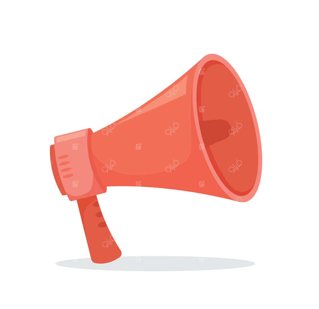 تصویر بلندگو و مگافون جداشده وکتور