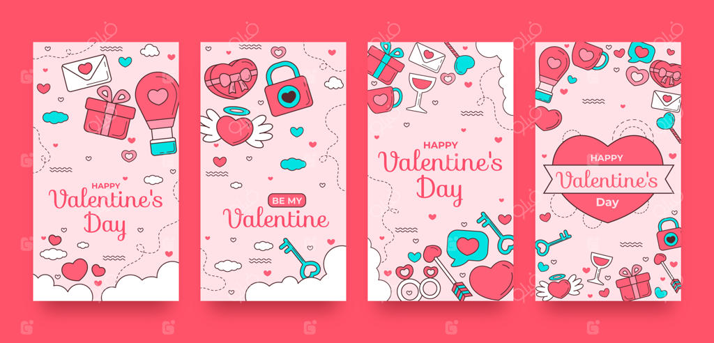 مجموعه استوری‌های اینستاگرام برای جشن روز ولنتاین