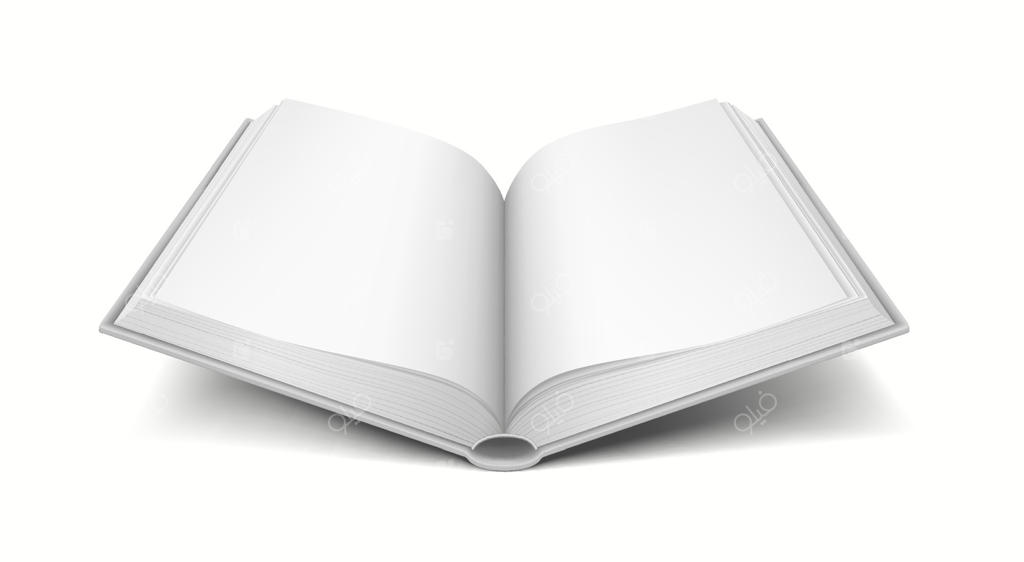 ماکت سه‌بعدی واقع‌گرایانه کتاب با صفحات خالی، ایده‌آل برای نمایش طرح‌ها و چیدمان‌های سفارشی.