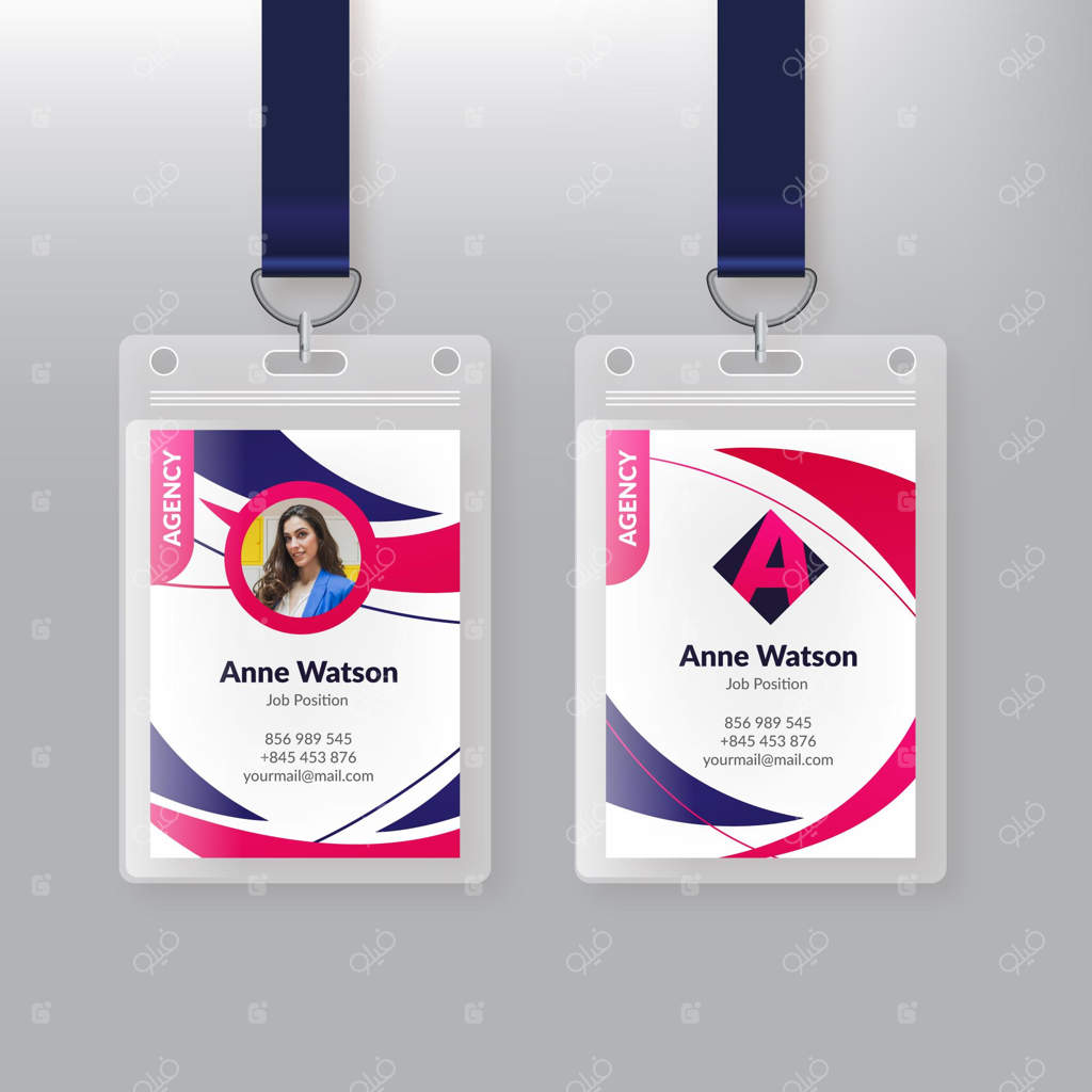 قالب‌ کارت‌های شناسایی به سبک انتزاعی