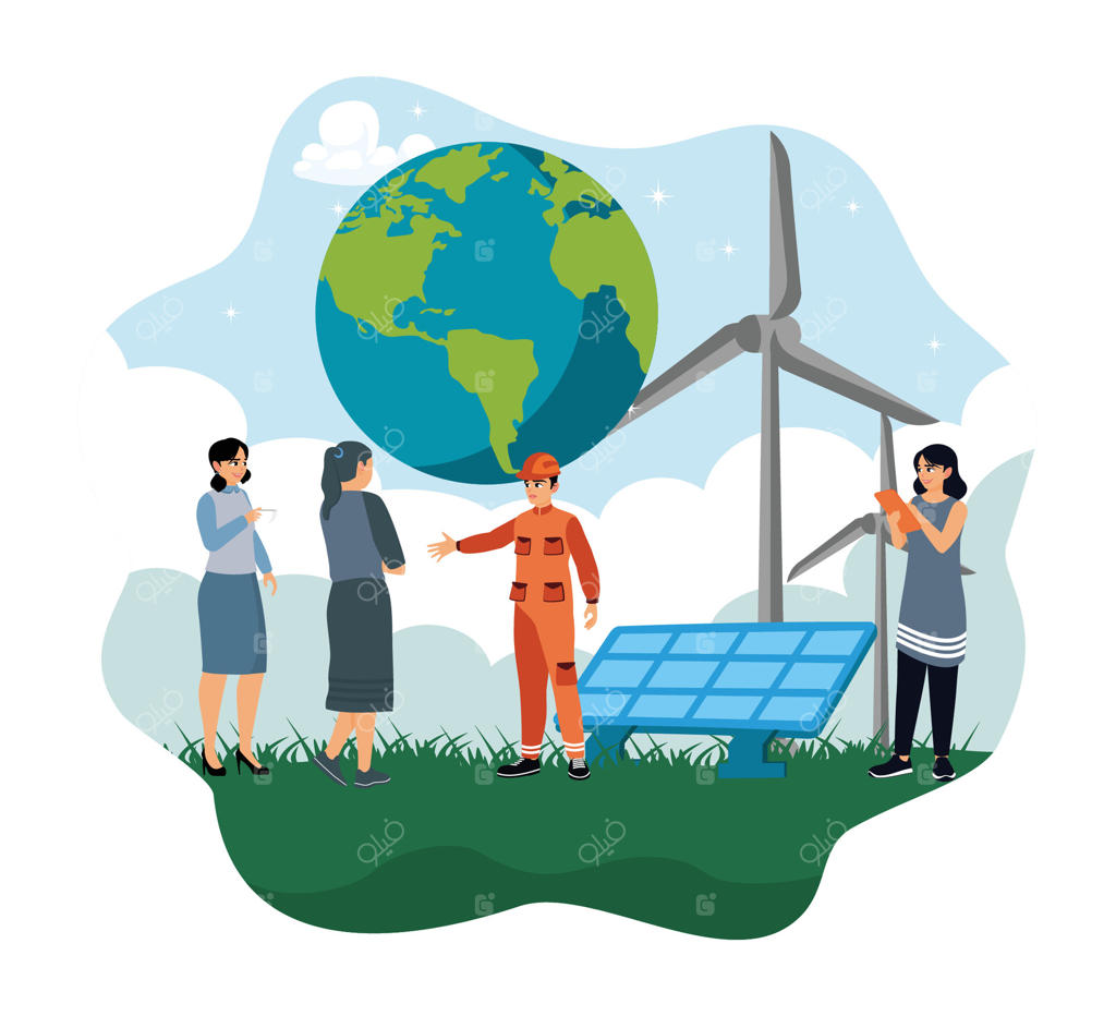 همکاری مردم در زمینه انرژی‌های تجدیدپذیر با استفاده از پنل‌های خورشیدی و توربین‌های بادی