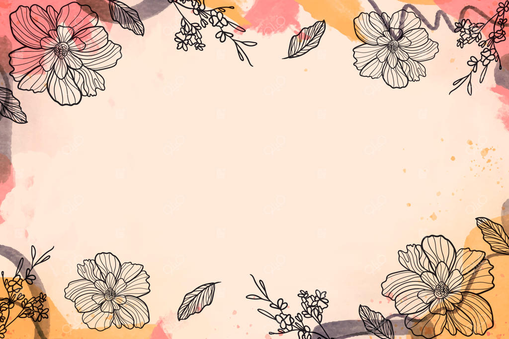 پس‌زمینه آبرنگی انتزاعی با طرح گل