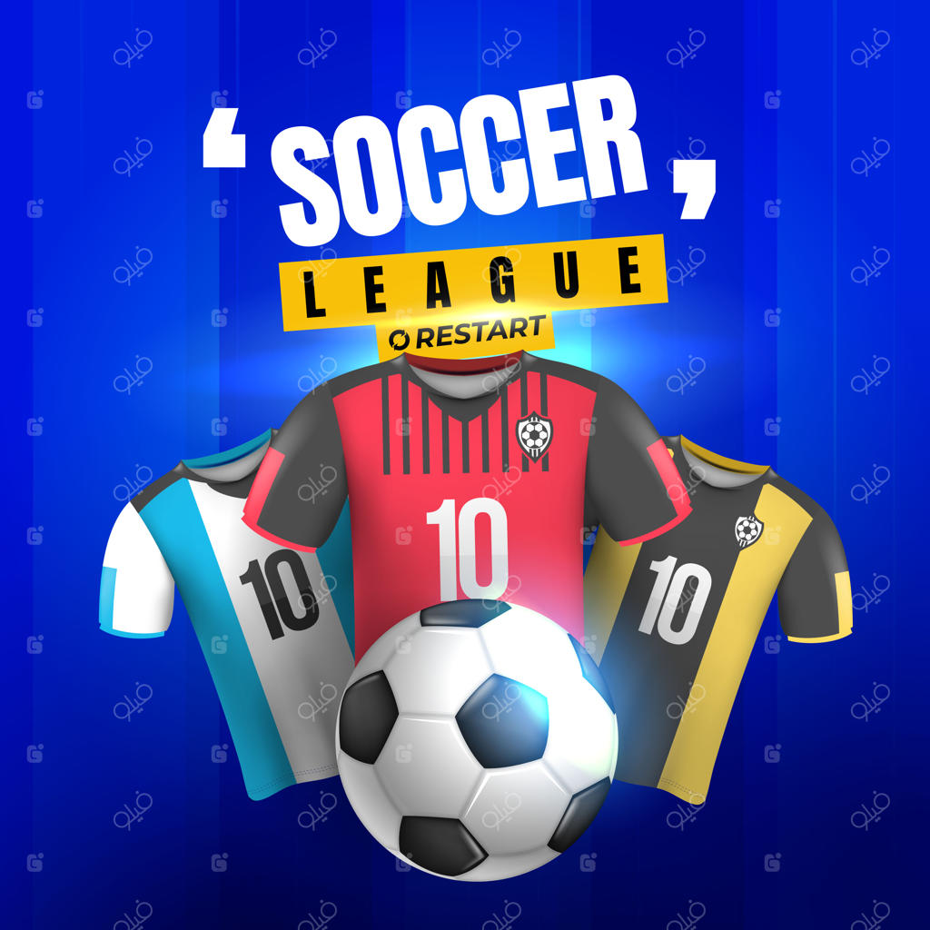 بازگشت لیگ فوتبال با پس‌زمینه آبی