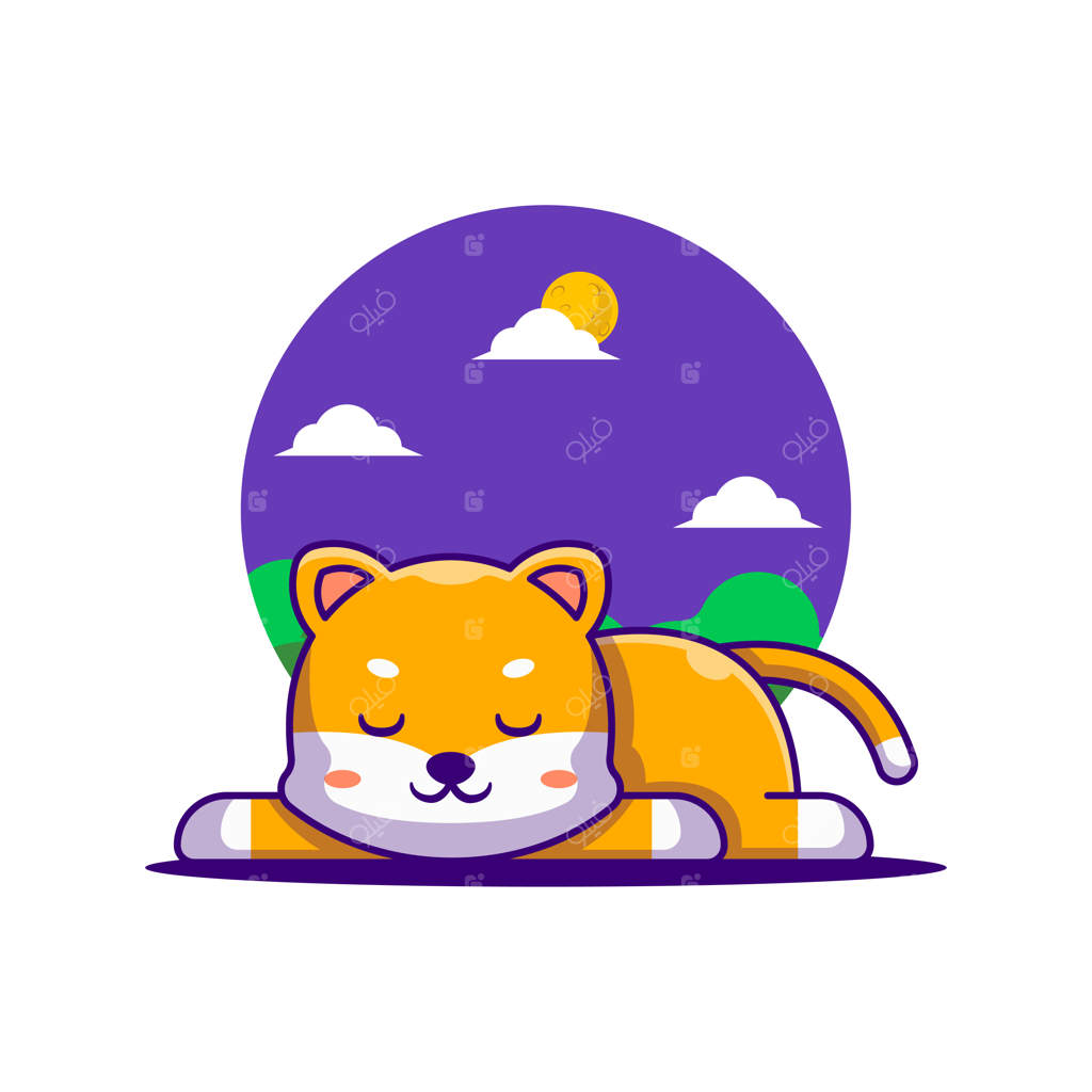 تصویر وکتور کارتونی شیبا بامزه - به مناسبت روز جهانی حیوانات