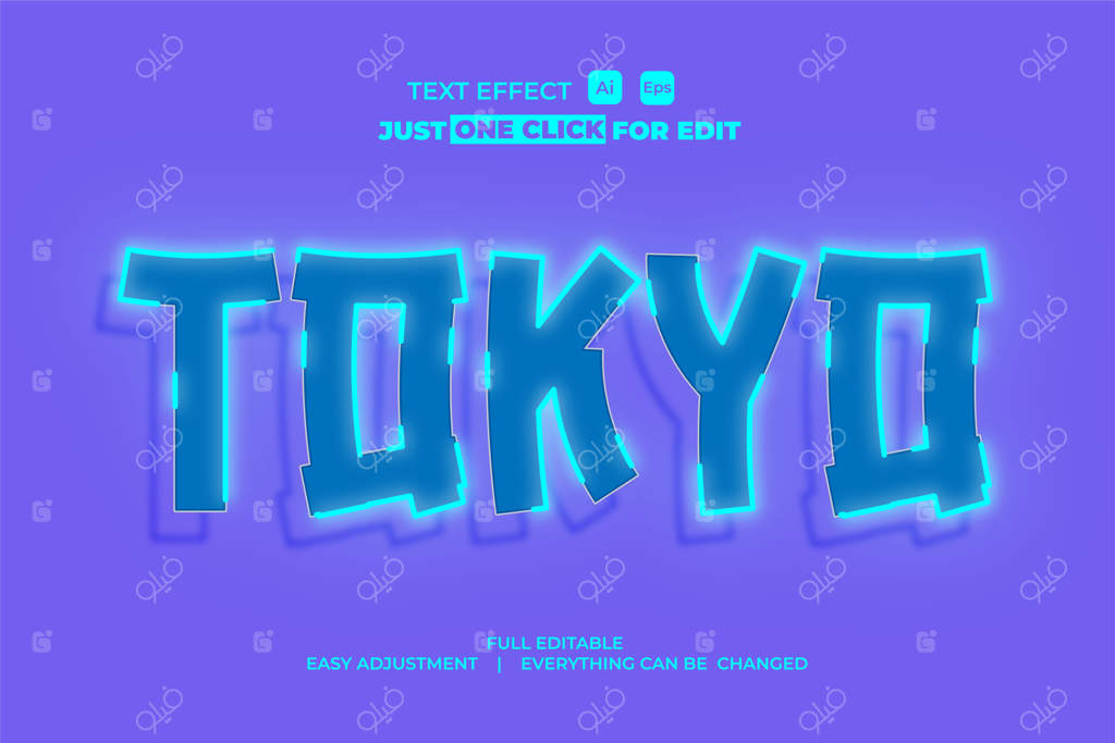 اثر متن نئون که به‌راحتی قابل ویرایش است؛ حروف درخشان و جذاب برای عناوین، نقل‌قول‌ها، عناصر طراحی تبلیغاتی و بسیاری موارد دیگر قابل استفاده است.