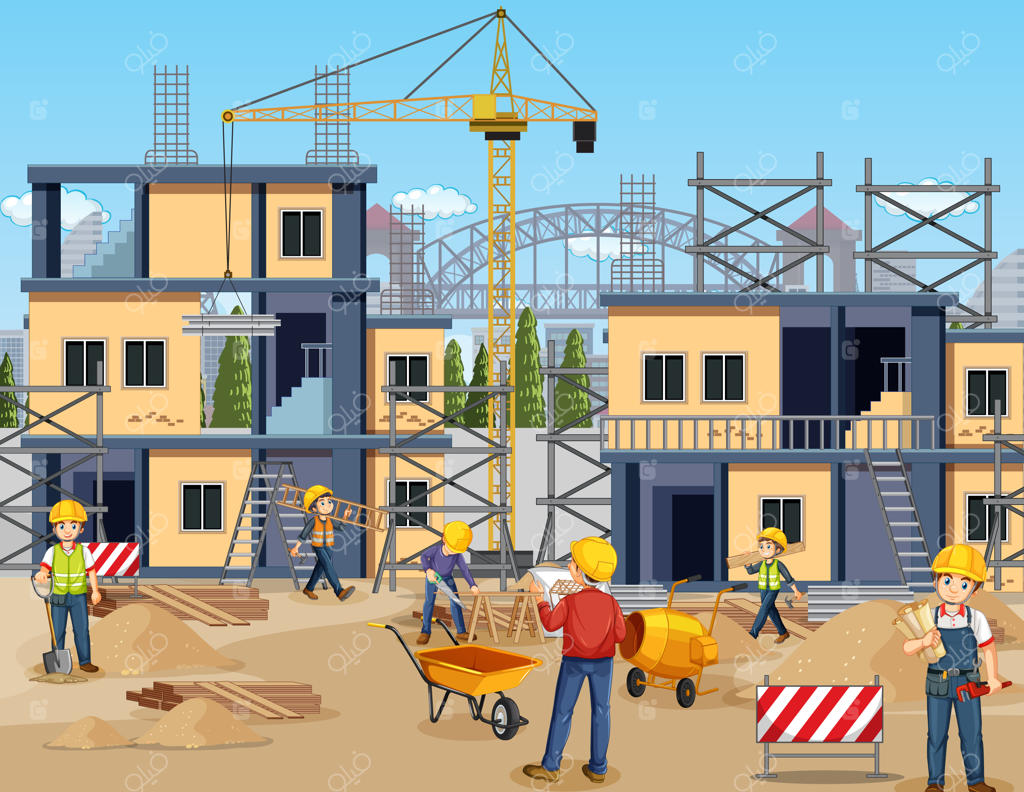 صحنه‌ای از کارگاه ساخت و ساز