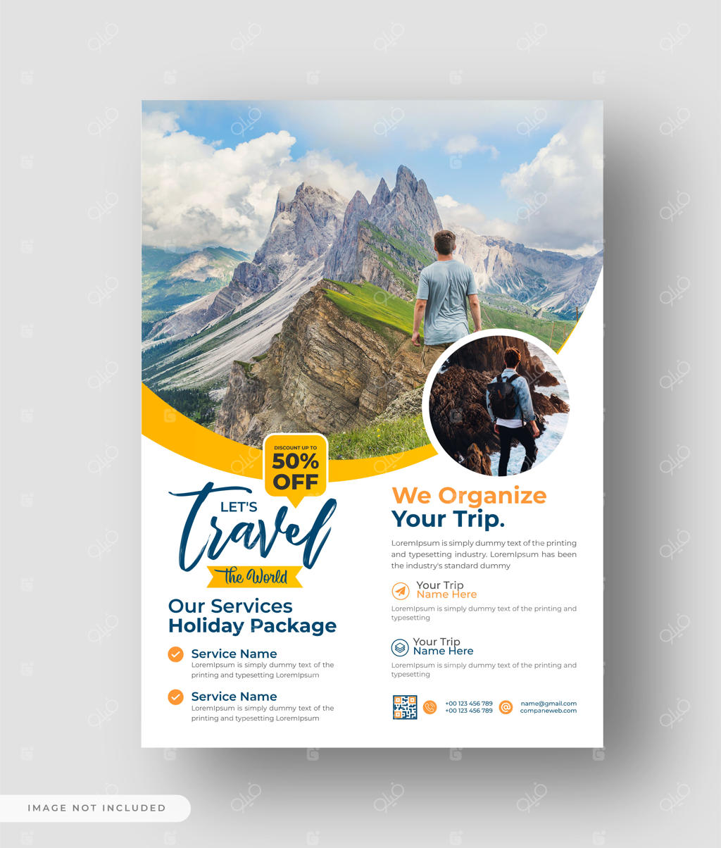 طراحی قالب پوستر یا تراکت تبلیغاتی کسب‌وکار گردشگری