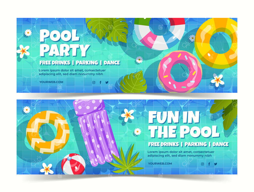 بنر افقی جشن استخر با گرادیان رنگی