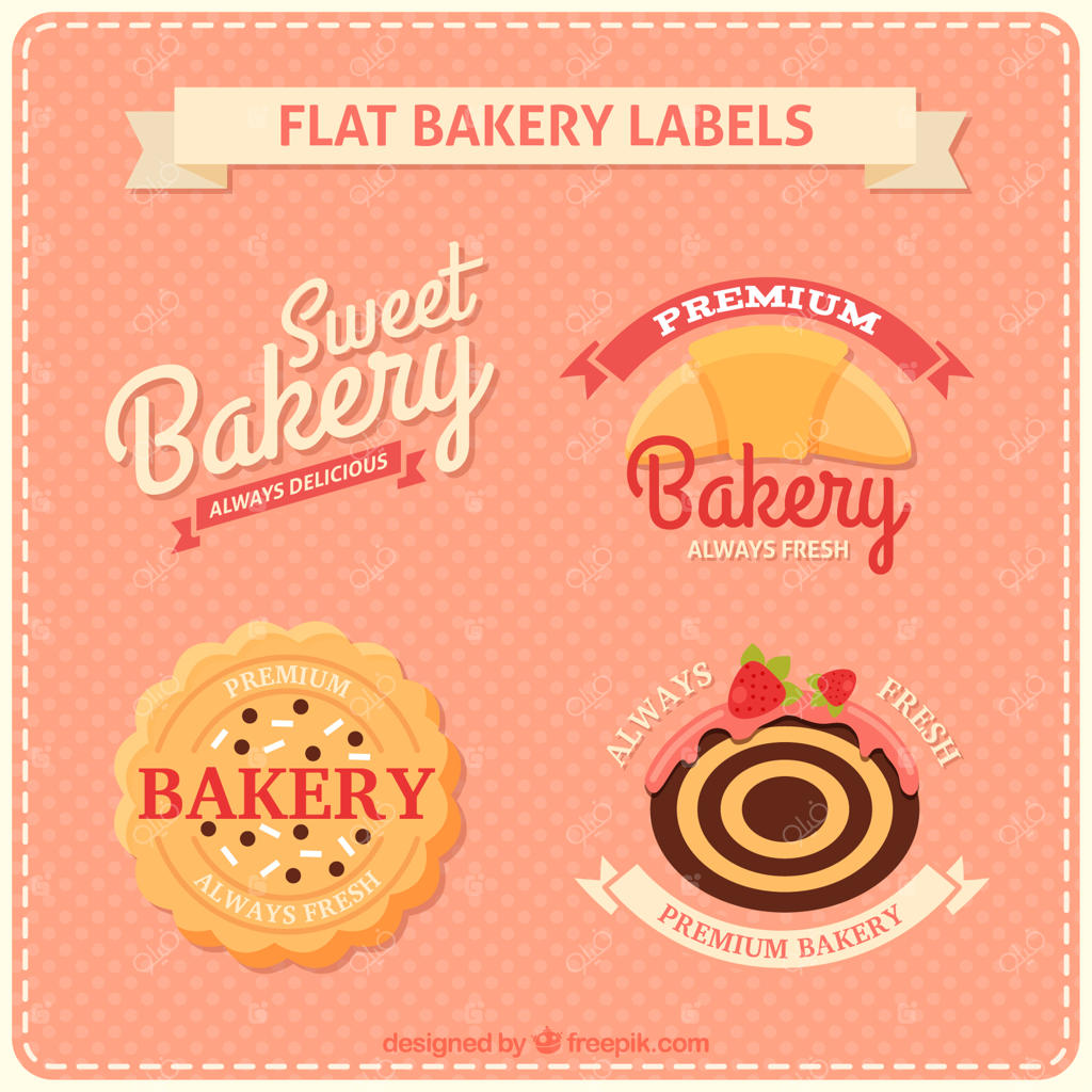 برچسب‌های محصولات خوشمزه نانوایی