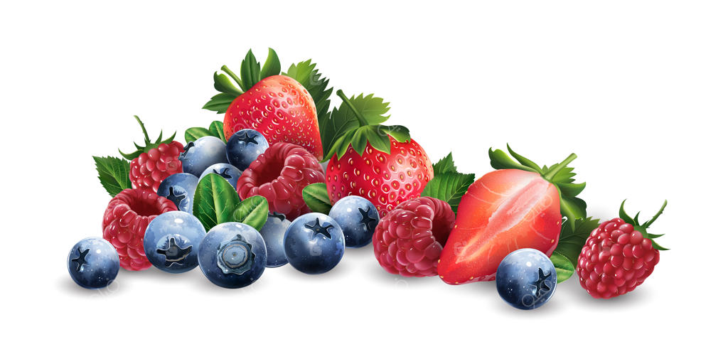 تمشک، زغال‌اخته و توت‌فرنگی