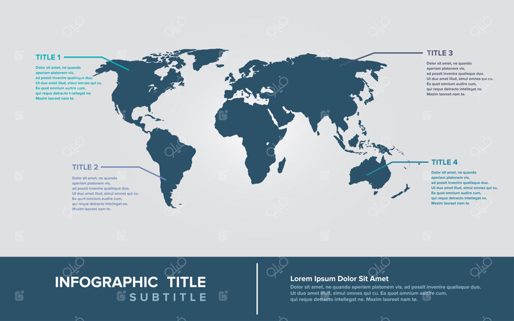 اینفوگرافیک نقشه جهان