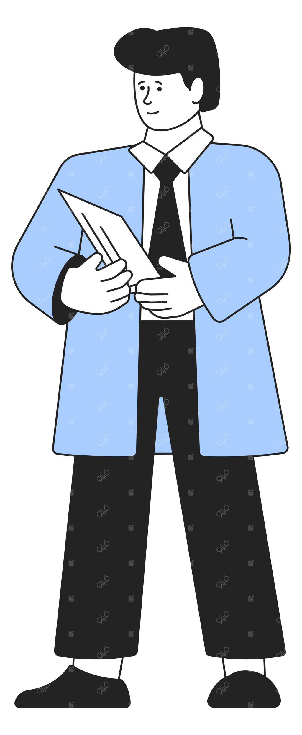 پزشک در حال بررسی پرونده پزشکی